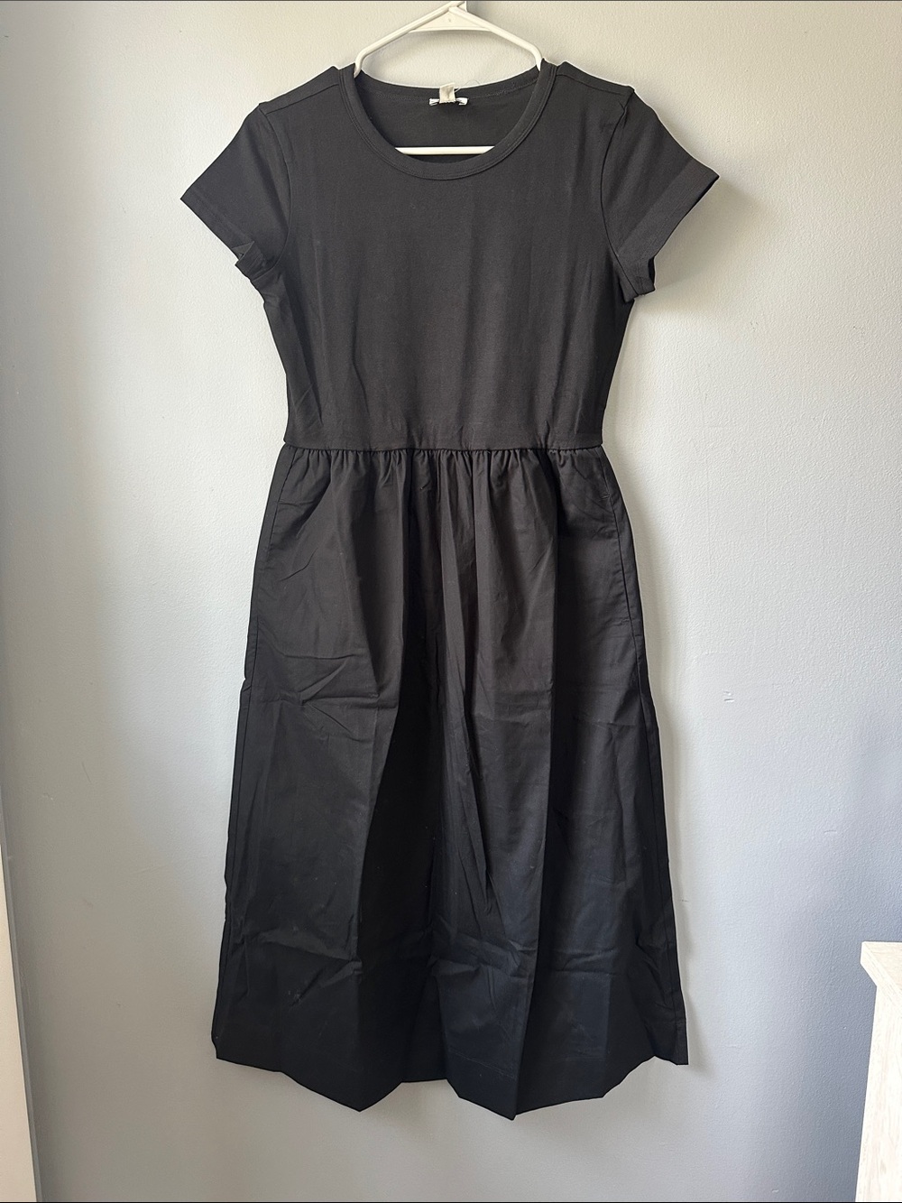 J Crew‎ NWT short Sleeve Gathered Waist Midi Dress women’s small petite